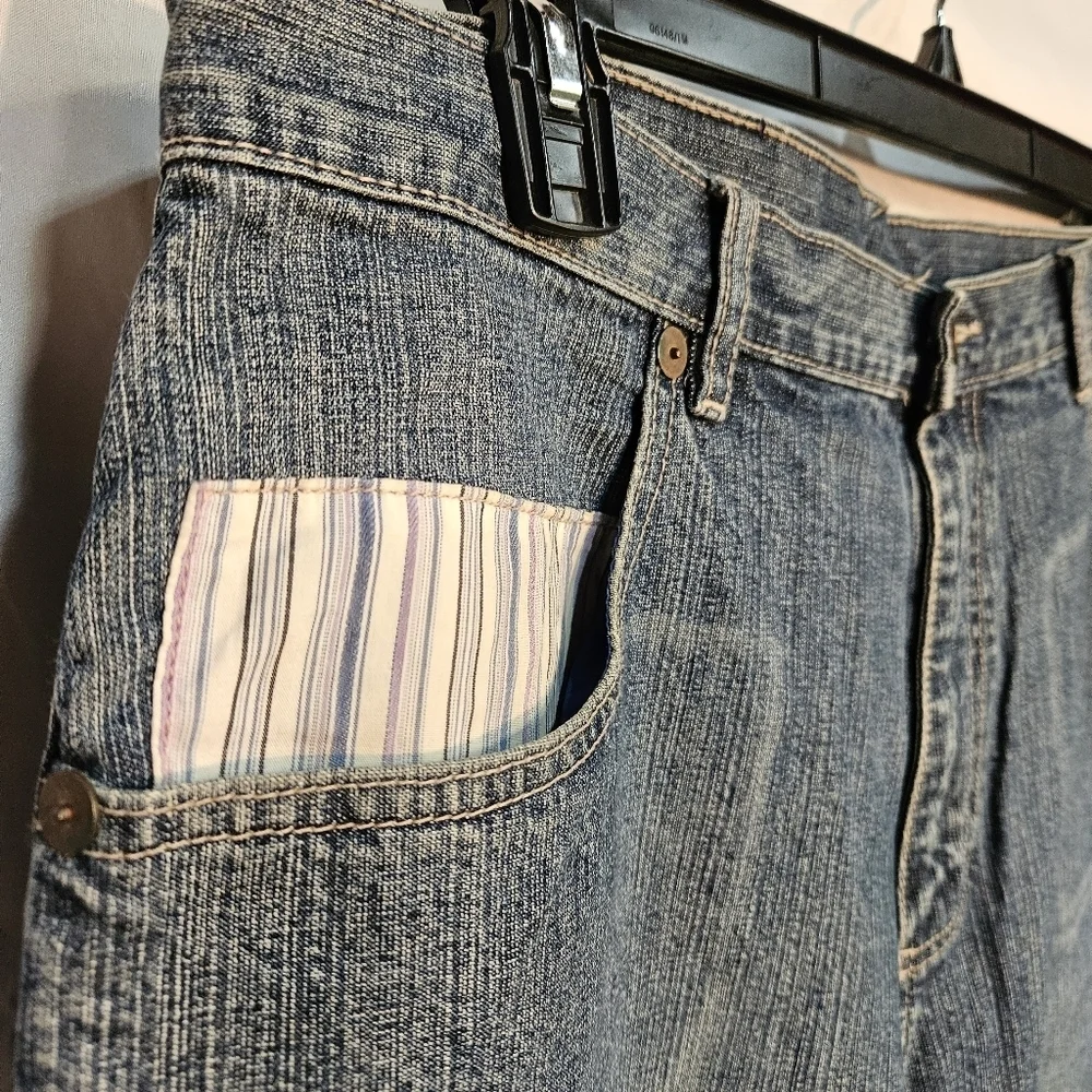 Vintage BAD BOY Jeans Mens 34 Baggy Skater Y2K Wide Leg Embroidered Style